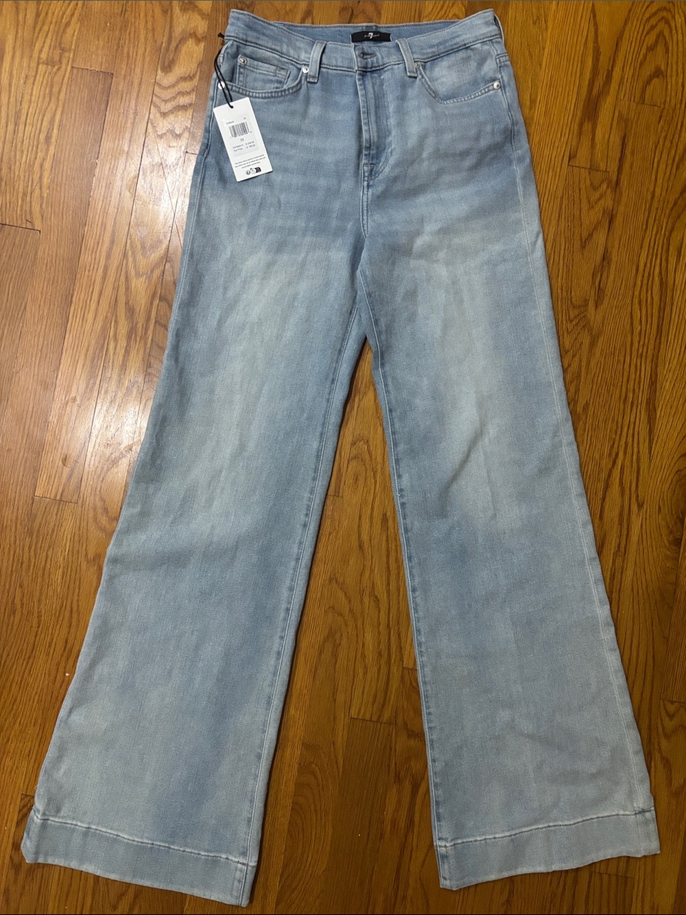 7 for all Mankind Light Wash Wide-Leg Women’s Jeans